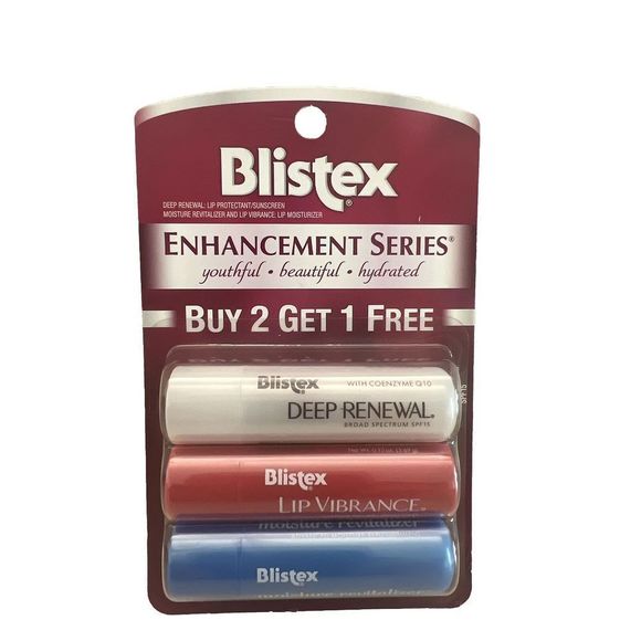 Blistex Enhancement Series (3 PK) Deep Renewal/ Revitalizer Lip Vibrance 9 Tubes - Picture 2 of 4
